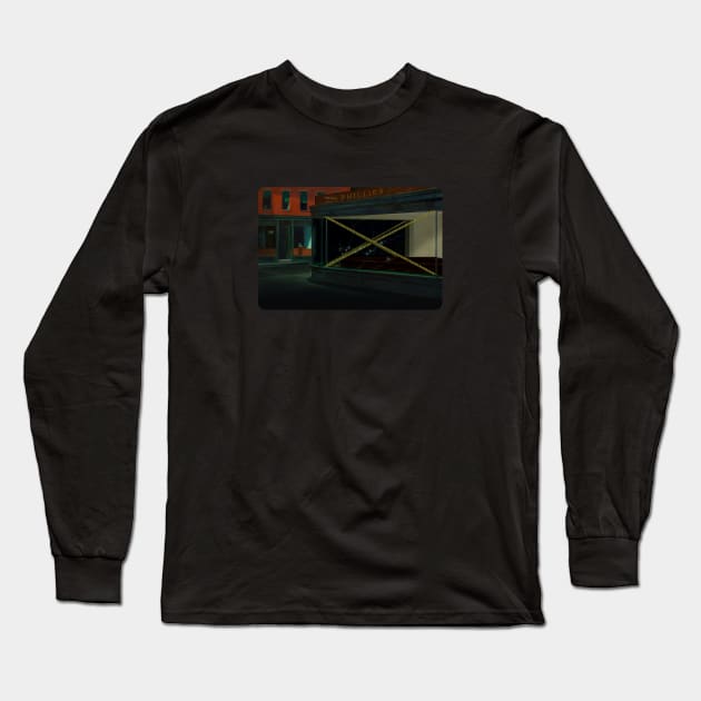 Night Hawk Down Long Sleeve T-Shirt by Hatfield Variety Store